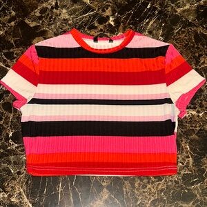 Striped Multicolor Women's Crop Top
